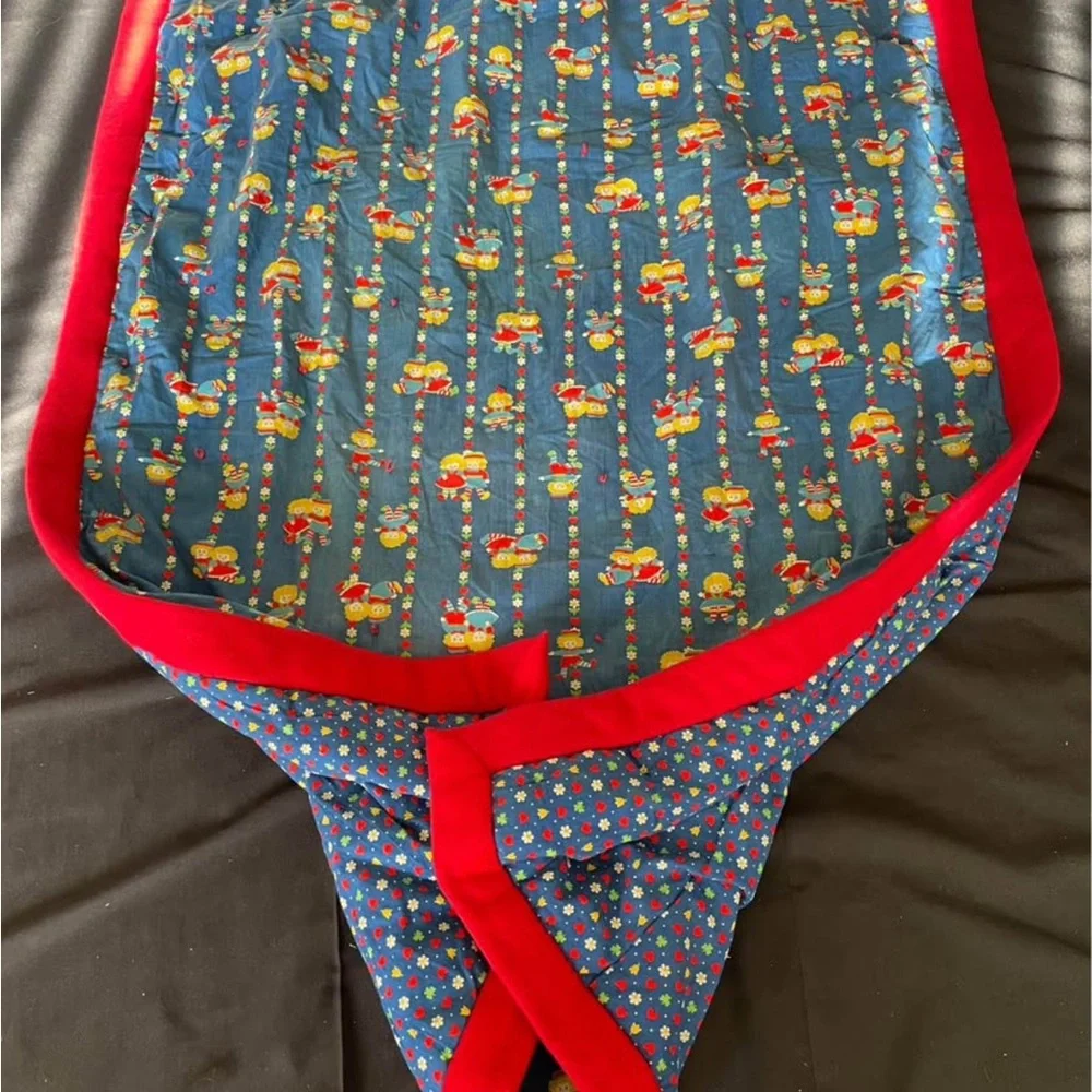 Vintage Raggedy Ann & Andy Handmade Small Blanket! 42” X 50”